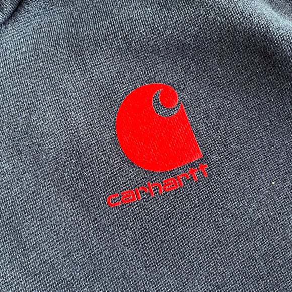 Carhartt navy and red hoodie M 10/12 - Picture 4 of 7